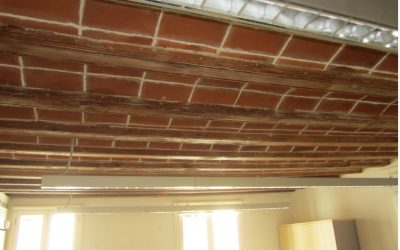 Refuerzo de techos con viguetas de madera